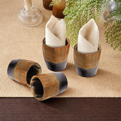 Handicrafts Home Viking Horn Shot Glasses Set of 8, Handmade Natural Ox Horn - Image 4