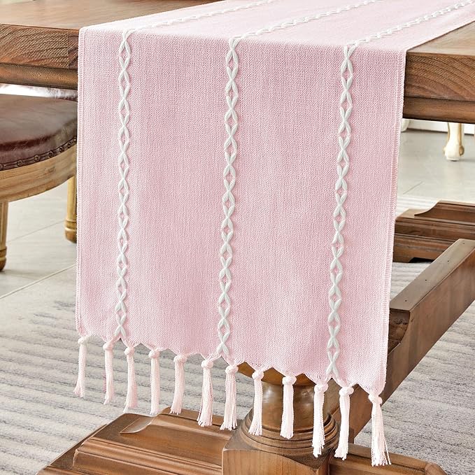 Wracra Rustic Linen Table Runner by Wracra