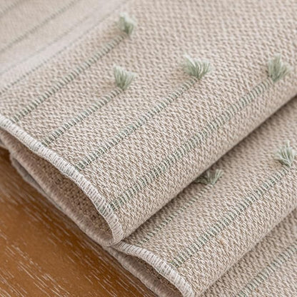 Joyfol Day Boho Table Runner, Farmhouse Stripe Cotton Table Runners - Image 5