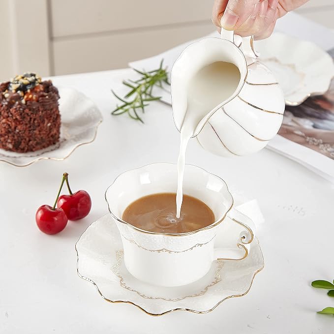 DUJUST Tea Cups and Saucers - Image 6