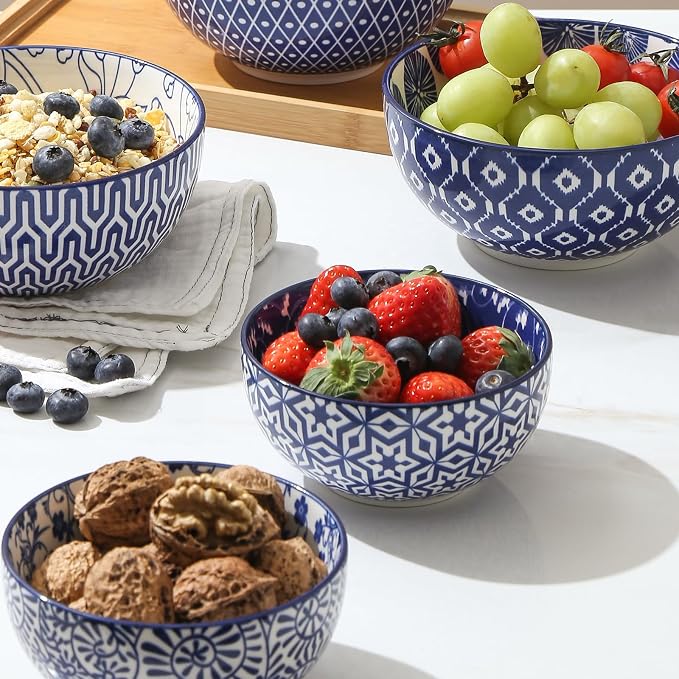 Selamica Ceramic 12 OZ Dessert Bowls Set, Ice Cream Bowls, 4.7 Inch Small Bowls - Image 5