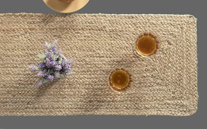 Pack of 1 Handwoven Rectangle Jute Braided Table Runner 13 x 72 Inch, 100% - Image 5