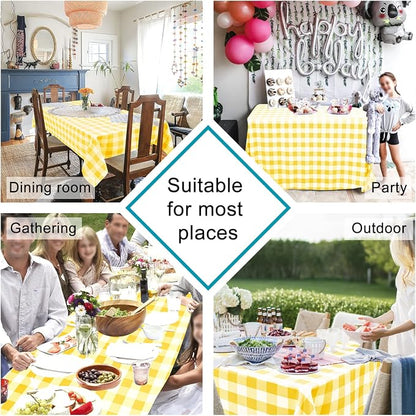 Checkered Tablecloth Square, 70 x 70 Inch - Image 2