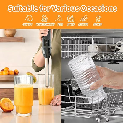 16oz Glass Cups with Lids & Straws - Image 7