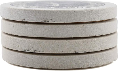 Thirstystone Monogram Round Natural Sandstone Coaster 4 Pack | 4" Diameter - Image 4