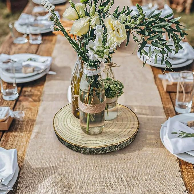 13 Pack Burlap Table Runners 12 x 108 Inches Farmhouse Jute Runner Rustic - Image 4
