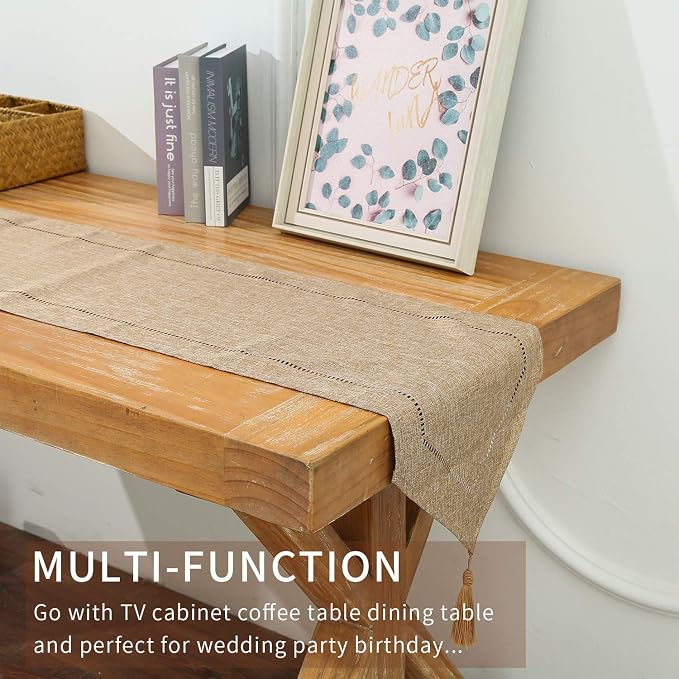 Tosewever Decorative Linen Table Runner - Image 7