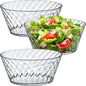 Amazing Abby - Bonita - 130-Ounce Plastic Serving Bowls (Set of 3), 10-Inch Clear Salad Bowl Set, BPA-Free, Shatter-Proof, Dishwasher-Safe, Stackable, Great for Salad, Fruit, Cereal, Snack, and More