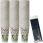 Straws and Insulated Paper Hot Cup 75 Count, 16 oz Coffee Cups and by DuraCasa