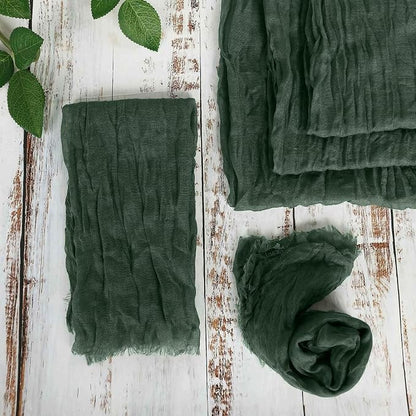 Efavormart 5 Pack 24"x19" Moss Green Matte Gauze Cheesecloth Napkins, Forest - Image 8