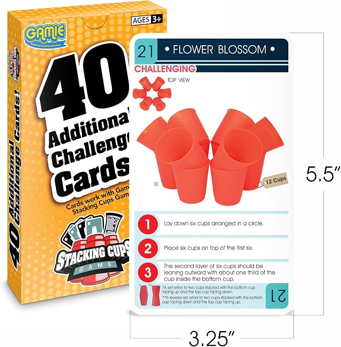 Gamie Challenge Cards for Stacking Cups Game - Image 7