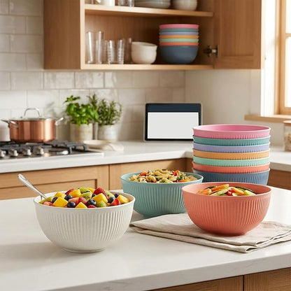 8PCS Cereal Bowl, Unbreakable 24 OZ Wheat Straw Cereal Bowls, Kitchen Bowls - Image 4