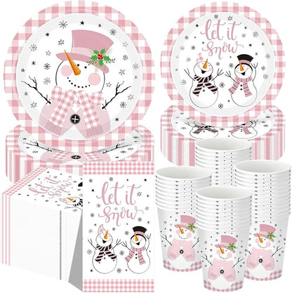 Funnymoom 250 Pcs Winter Snowman Party Decorations by Funnymoom