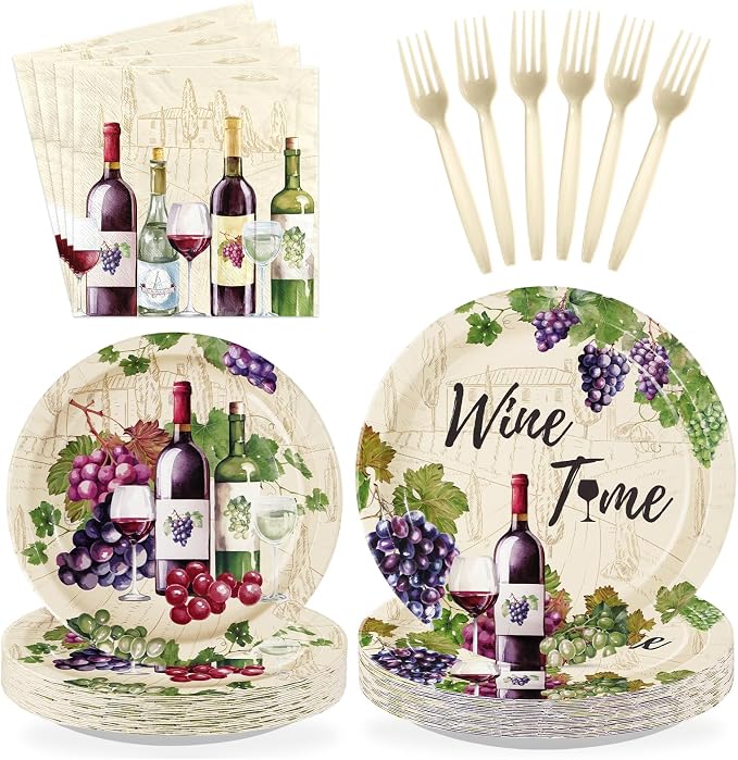 96Pcs Wine Tasting Party Decorations by Greencian