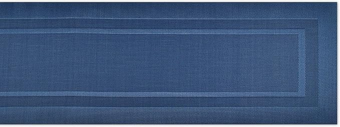 DII PVC Tabletop Collection Woven Indoor/Outdoor, Table Runner, Nautical Blue - Image 2