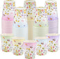 NatNarr 100 Pack Floral Paper Cup, 9oz Disposable Wildflower Paper Cups | Tea by NatNarr