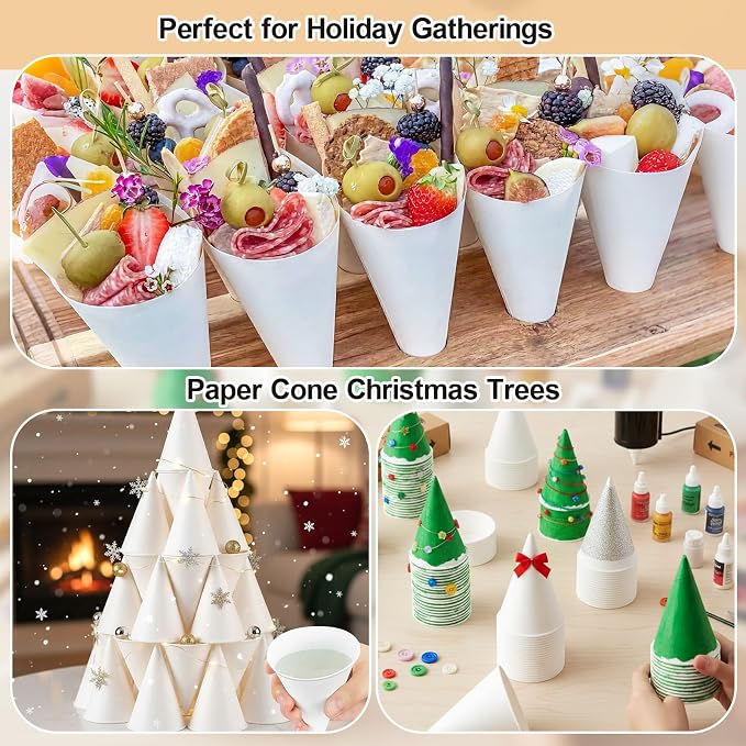 Roshtia 200 Pcs 4 oz Snow Cone Cups Disposable - Image 2