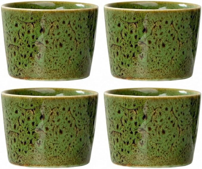 Ceramic Espresso Cups 4oz Modern Stackable Demitasse Mugs by Unknown