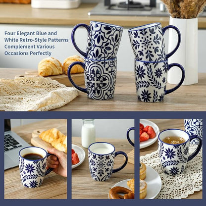 HASENSE 15OZ Coffee Mugs, Ceramic Coffee Mugs Set of 4 - Image 3