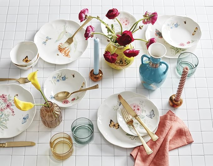 Lenox Butterfly Meadow Porcelain 28-Piece Dinnerware Set - Image 11
