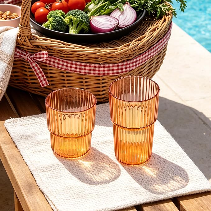12 Pack Plastic Wine Glasses, 16 Oz Highball Glasses & 12 Oz Cocktail Glasses - Image 5