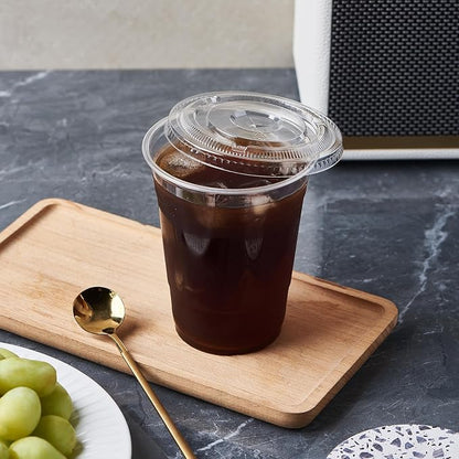 FULING Clear Plastic Cups With Lids Disposable Cups - Image 4