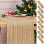 8 Pack Beige Table Runner 17 x 108inch Cheesecloth Table Runner Boho Gauze by Lumaycens