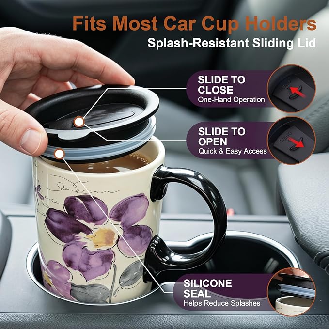Topadorn 17oz Ceramic Travel Mug - Image 3