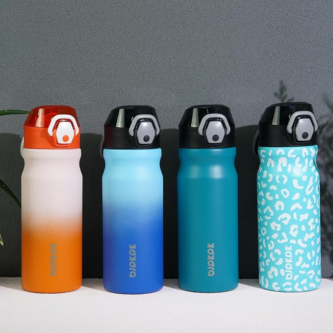 BJPKPK 18 oz Water Bottle with Straw & Handle, Insulated Stainless Flask | Leak - Image 6