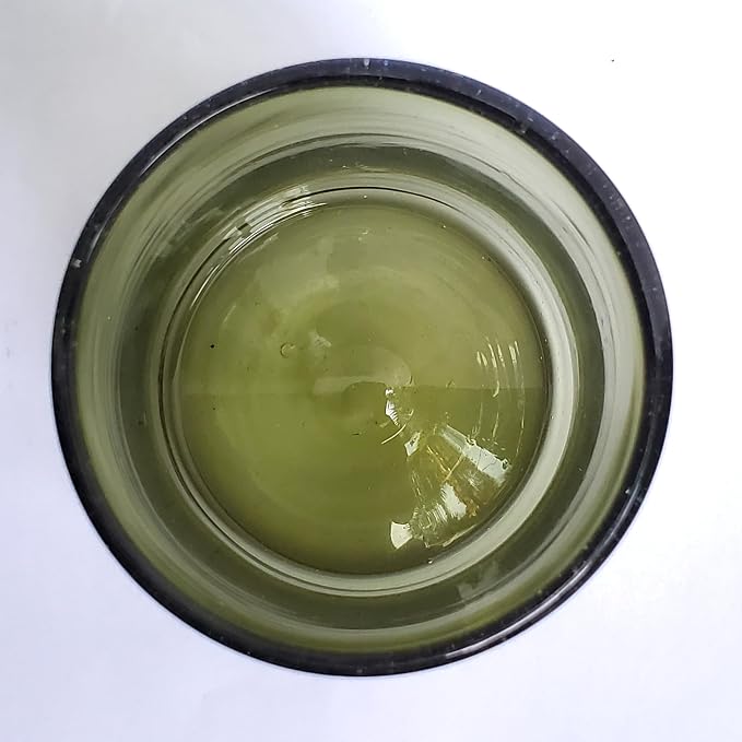 Solid Olive Green 9 oz Short Tumblers, Recycled Glass, Toxin-Free - Image 7