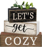 Moucuny 4 Pcs Farmhouse Table Decor Inspirational Wooden Signs Rustic by Moucuny