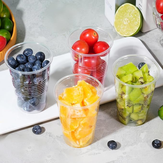 SIUQ 2000 Pack 9 oz Clear Plastic Cups, Bulk Disposable Water Cups 9 Ounce | - Image 6