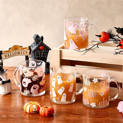Tioncy 4 Pcs Halloween Ghost Coffee Mugs 12 oz Ghost Glass Cups - Image 2