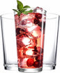 Drinking Glasses Set. Highball Glass Cups 17 oz by Home Essentials Water Colins Cooler Beverage Glassware. For the Bar, Beer, Juice, Iced Tea, and Cocktails. Dishwasher Safe. (Set of 4)