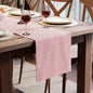 Encasa XO Table Runner, Woven Cotton Dining Runner 13"x59" | Ticking Red by EncasaXO
