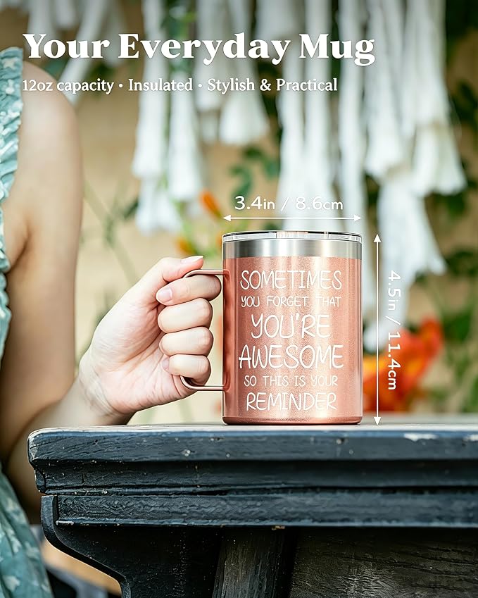 Inspirational Coffee Mug for Women, 12oz Insulated Stainless Steel Mug - Image 2