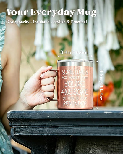 Inspirational Coffee Mug for Women, 12oz Insulated Stainless Steel Mug - Image 2