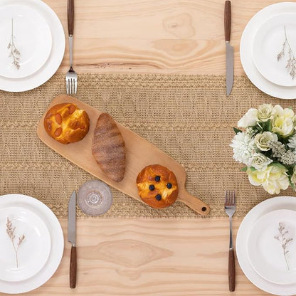 Burlap Boho Table Runner for Boho Chic Home Decor 48 Inches Long, Modern - Image 7