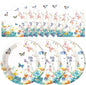 50pcs Wildflower Paper Plates and Napkins Party Decorations, 7inch Watercolor by Unknown
