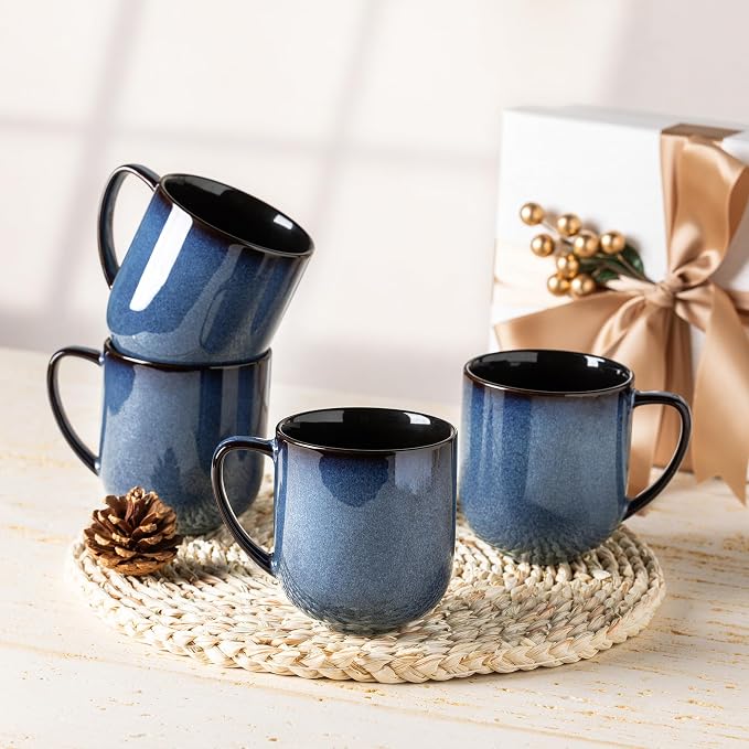 LERATIO Ceramic Coffee Mugs Set of 6, 12oz Handmade Coffee Mugs Set | Large - Image 6