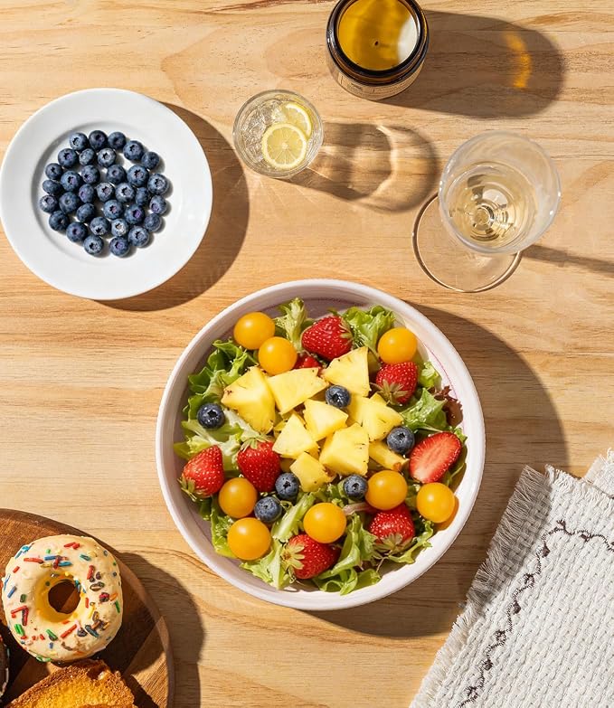 7.5" Ceramic Pasta Bowls Set of 4, Salad Bowls | Versatile Serving Bowls - Image 4