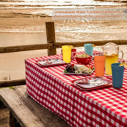 Homestockplus 【Set of 8】 20 Oz Tumbler Cups, Unbreakable Drinking Cups - Image 7