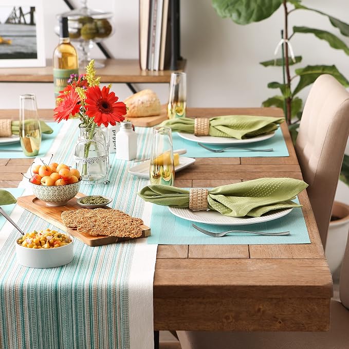 DII PVC Tabletop Collection Woven Indoor/Outdoor, Placemat Set, 6 Piece - Image 5