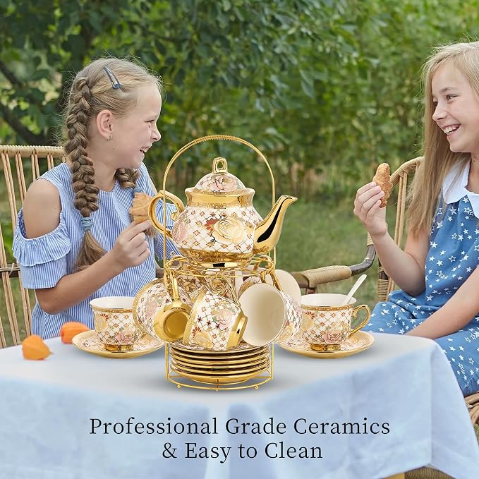 20 Pieces Porcelain Tea Set - Image 4