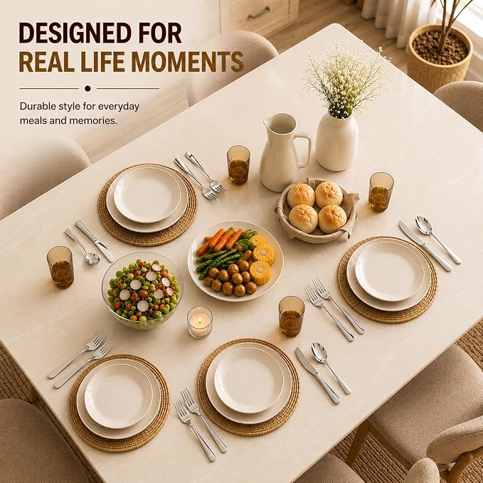 KIKCOIN 20-Pc Silverware Set for 4, Heavy Duty Stainless Steel Flatware Set | - Image 7
