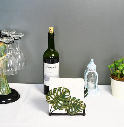Modern Metal Leaves Design Napkin Holder - Image 3