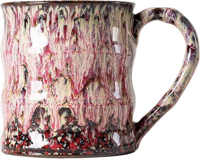 Unique Reactive Glaze Ceramic Coffee Mug - 15 oz Large Coffee Cup by XIYUANJI