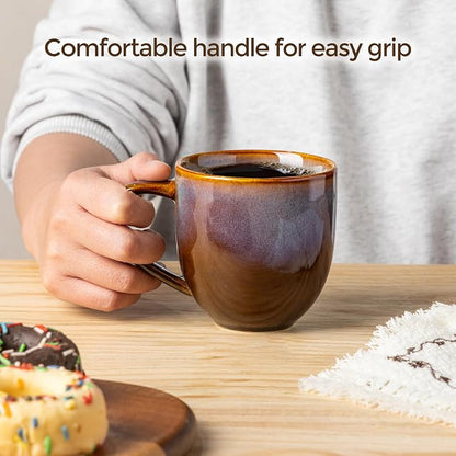 theterra Ceramic Coffee Mugs Set of 6, 12 oz Coffee Cups - Image 5
