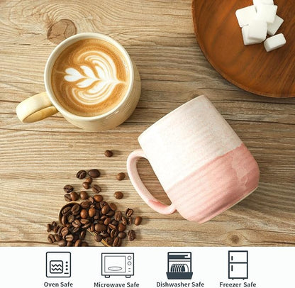 HASENSE 15oz Coffee Mugs Set of 4, Ceramic Coffee Cups - Image 5