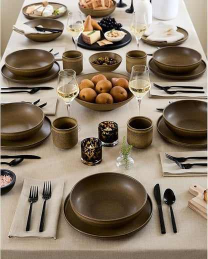 Solino Home Linen Natural Tablecloth 60 x 90 Inch - 100% Pure Linen Rectangular Tablecloth - Machine Washable Table Cloth for Spring, Easter - Fete